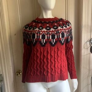 Women’s Fat Face sweater and matching knit hat
